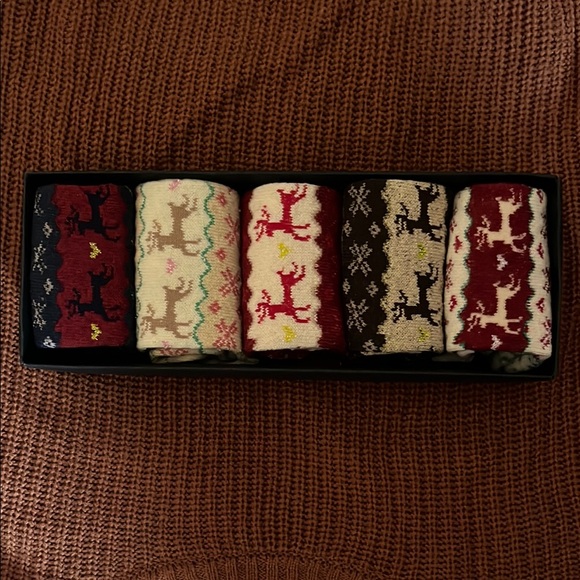 Festive reindeer sock set - Picture 1 of 2